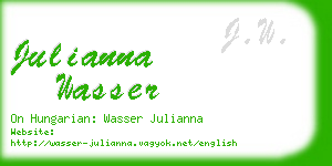 julianna wasser business card